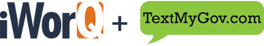 iWorQ Systems & TextMyGov logos