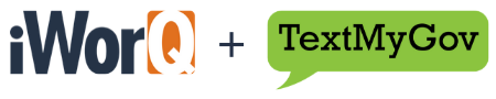 iWorQ Systems & TextMyGov logos
