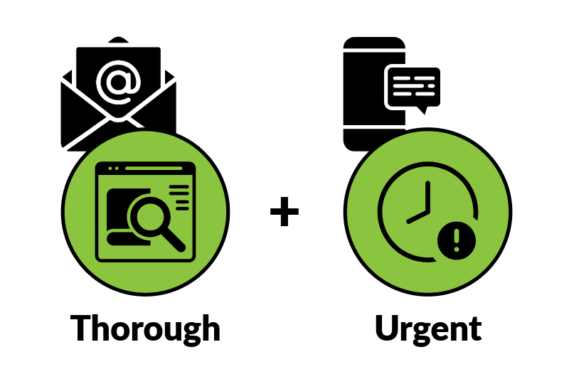 Thorough + urgent TextMyGov Mass Emails