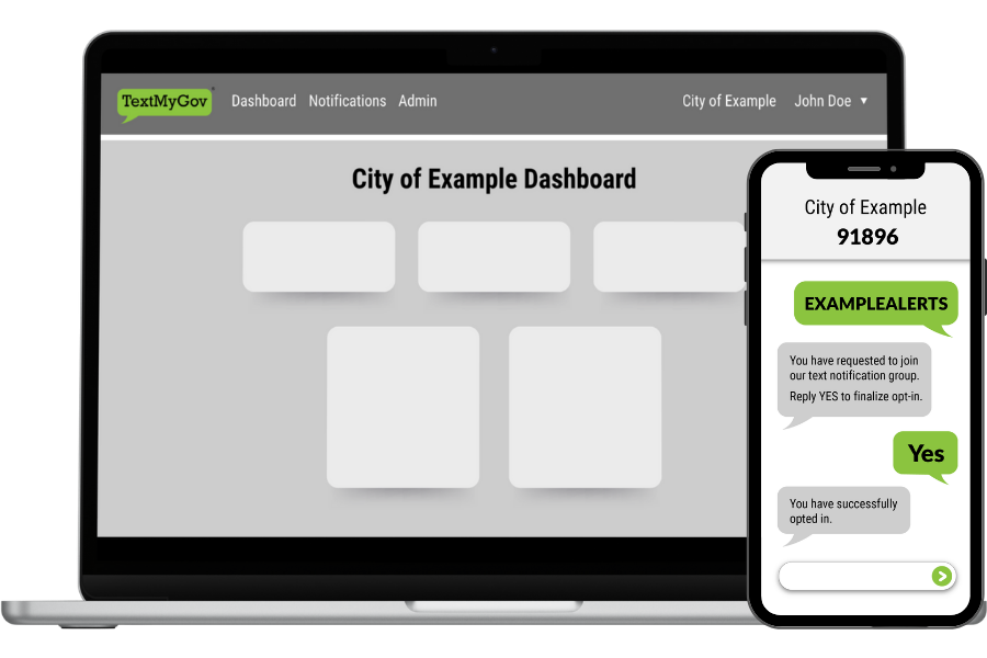 TextMyGov Computer and Phone 2