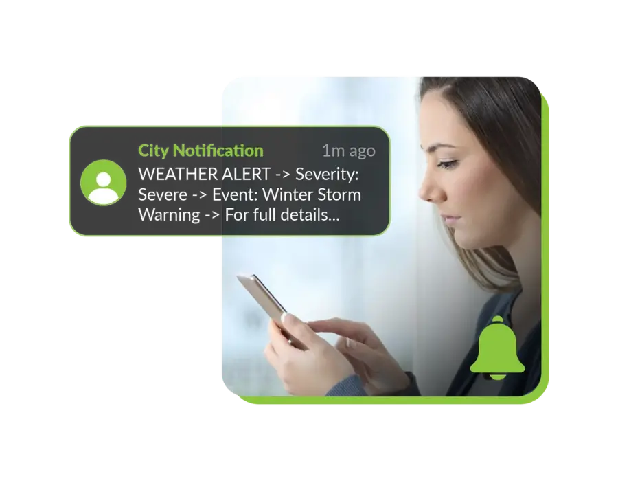 Weather Alert notification on phone